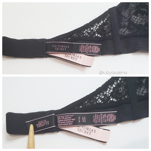 VICTORIA'S SECRET Very Sexy Floral Lace Halter Bralette -Black, XS, New with Tag - Picture 7 of 9